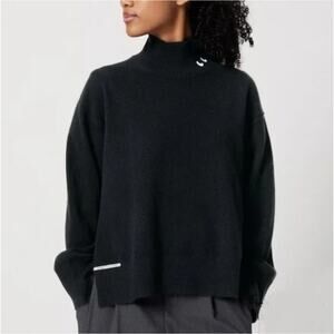 Anya Hindmarch x UNIQLO Black Mock Neck Boxy Sweater Cashmere Medium google eyes